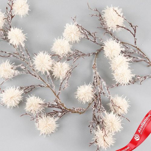 Фото 3: Гирлянда декоративная заснеженная, 105 см, белый