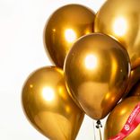 Маленькое фото 4: Композиция из 7 шаров с гелием, 30 см, золотой