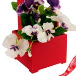 Маленькое фото 4: Корзина (дерево), 14х14х30см, красный