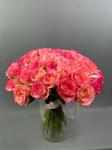 Фото флориста 2: Бело-розовые розы