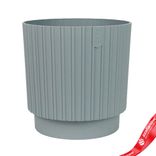 Маленькое фото 1: Кашпо «Мика ЭКО» (пластик), D14xH14см, 1,63л, серый