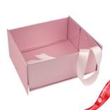 Маленькое фото 3: Коробка подарочная (картон), 21х19хН9см, розовый