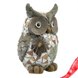 Маленькое фото 2: Сувенир «Сова» (керамика), H32x21х18см, серый