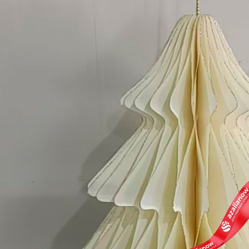 Фото 4: Украшение подвесное «Елочка» (бумага), D18х22см, кремовый