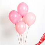 Маленькое фото 1: Композиция из 5 шаров с гелием, 30 см, розовый