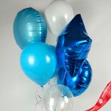 Маленькое фото 2: Композиция из 7 шаров с гелием «Комбо»