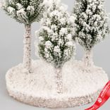 Маленькое фото 5: Елочки искусственные заснеженные на подставке, Н35х17х17см, зеленый/белый