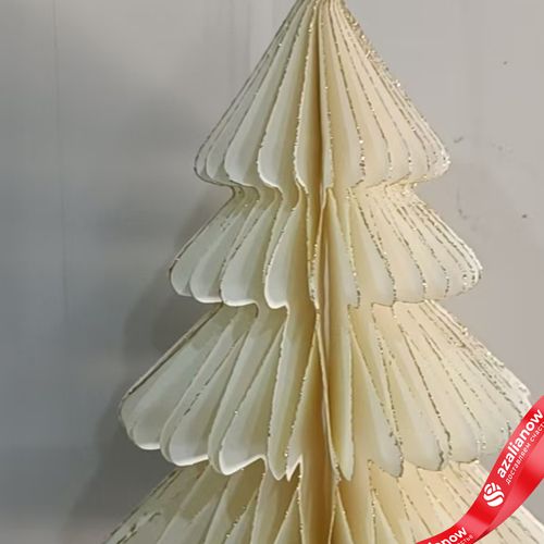 Фото 2: Украшение подвесное «Елочка» (бумага), D9,6х15см, кремовый