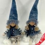 Маленькое фото 4: Сувенир «Мальчик/Девочка сидящий», Н60х16х11см, в асс., синий