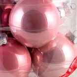 Маленькое фото 4: Набор шаров 6шт. в тубе (стекло), D8см, в асс., розовый, вид 1