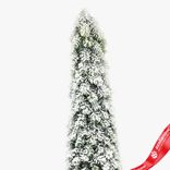 Маленькое фото 4: Ель искусственная заснеженная в кашпо, Н78х18х18см, зеленый/белый