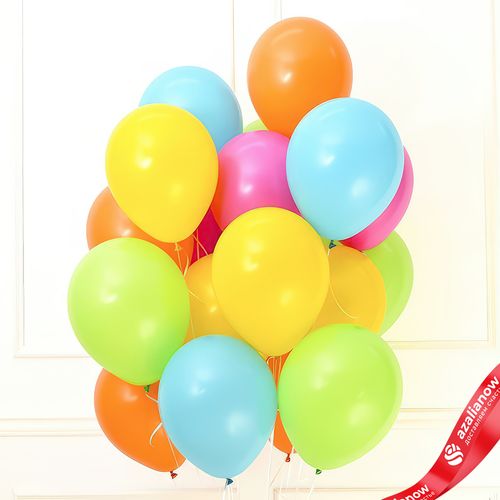 Композиция из 18 шаров с гелием, 30 см, ассорти
