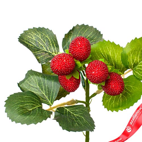 Фото 2: Ветка малины, 28см, красный