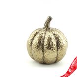 Маленькое фото 2: Сувенир «Тыква» (керамика), Н11,5х10,5х10см, золотой