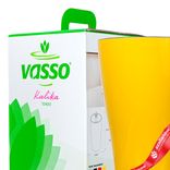 Маленькое фото 2: Горшок (Кашпо) с автополивом «Kalika Tondo», пластик, D17,3x26,5см, желтый