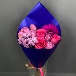 Фото флориста 1: Акция! Букет из роз, хризантемы и герберы «Благодарю тебя»