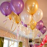Маленькое фото 1: Композиция из 16 шаров с гелием «День рождения», вар. 3
