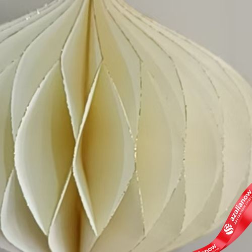 Фото 3: Украшение подвесное «Луковица» (бумага), D11х10см, кремовый