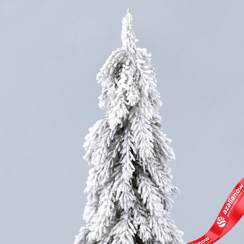 Фото 4: Ель искусственная заснеженная, Н73х20х20см, зеленый/белый