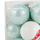 Маленькое фото 4: Набор шаров 12шт. в тубе (стекло), D3см, в асс., мятный./белый