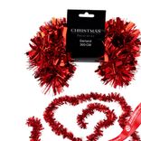 Маленькое фото 2: Гирлянда «Мишура» (пластик), 3м, красный