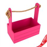 Маленькое фото 3: Корзина (дерево), 25х15х30см, бордовый