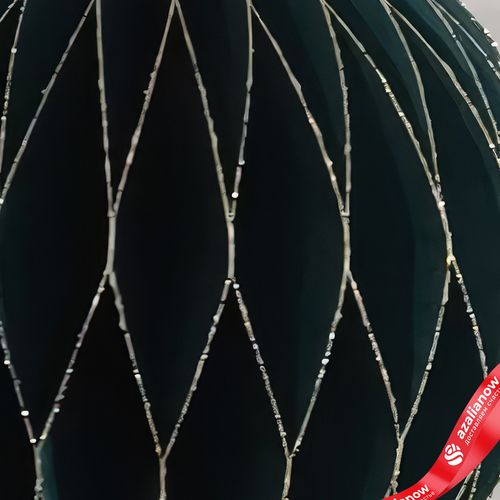 Фото 3: Украшение подвесное «Шар» (бумага), D10см, темно-зеленый