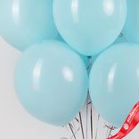 Маленькое фото 4: Композиция из 9 шаров с гелием, 30 см, нежно-голубой