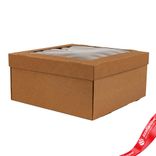 Маленькое фото 1: Коробка подарочная с крышкой 32х32х15см, натуральный