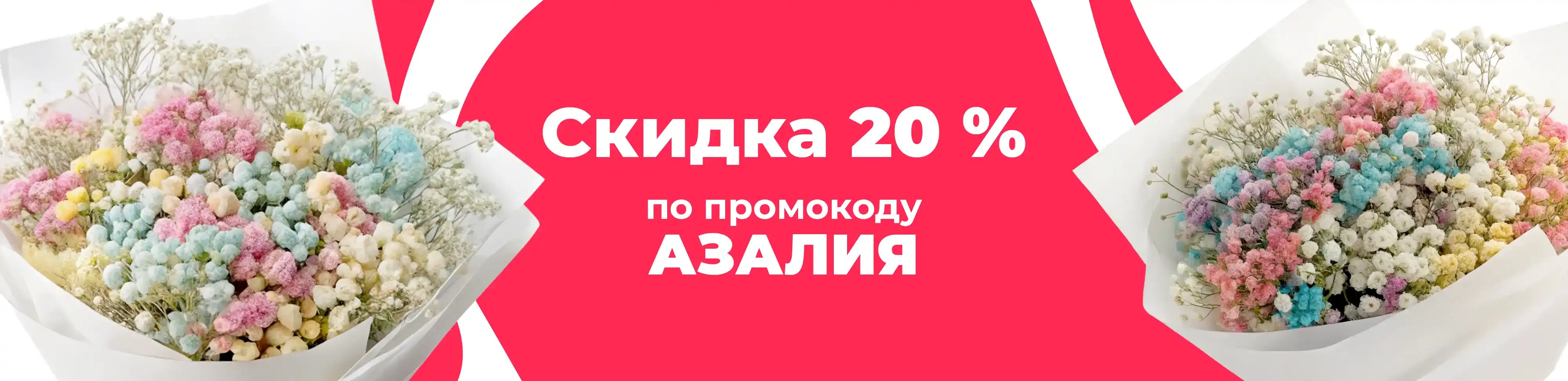Баннер для рубрики: Разноцветные гипсофилы