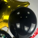 Маленькое фото 5: Композиция из 5 шаров с гелием «С ДР (котик)», черный, золотой
