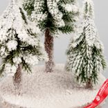 Маленькое фото 5: Елочки искусственные заснеженные на подставке, Н26х17х17см, зеленый/белый