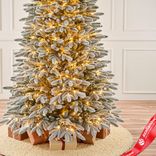 Маленькое фото 3: Ель искусственная заснеженная с лампочками «Cамарская» (PE), 2,4м, белый