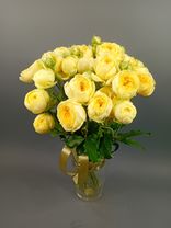 Фото флориста 1: 15 кустовых пионовидных желтых роз, Голландия