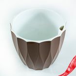 Маленькое фото 2: Кашпо «Флюте» со вставкой (пластик), D16xH14,5, 1,9л, мокко