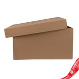Маленькое фото 3: Коробка подарочная квадратная, 20х20х10 см, натуральный