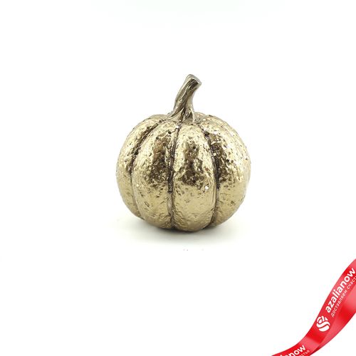 Сувенир «Тыква» (керамика), Н11,5х10,5х10см, золотой