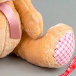 Маленькое фото 5: Игрушка м/н «Медведь с бантом», 25см, бежевый, №2
