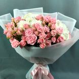 Фото флориста 1: Акция! Огромный букет из гортензий и кустовых роз