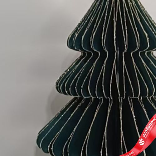 Фото 4: Украшение подвесное «Елочка» (бумага), D9,6х15см, темно-зеленый