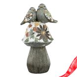 Маленькое фото 1: Сувенир «Птички на грибе» (керамика), H40x22х19см, серый