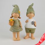 Маленькое фото 1: Сувенир «Мальчик/Девочка» (полирезин), H18,5х7,5х6,8см, зеленый