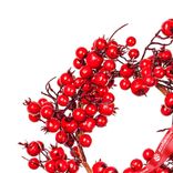 Маленькое фото 4: Венок с ягодами, 25см, красный