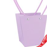 Маленькое фото 4: Пакет для цветов, водостойкий (крафт), 9х6,5х10см, сиреневый