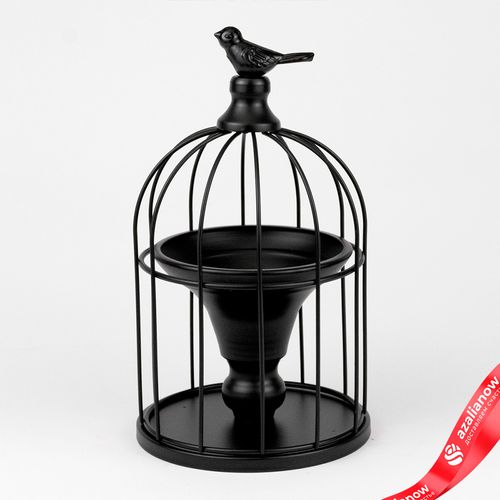 Клетка на подставке (металл), Н29х12х12см, цв. в асс.