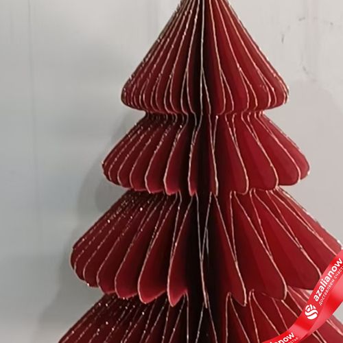 Фото 2: Украшение подвесное «Елочка» (бумага), D9,6х15см, красный