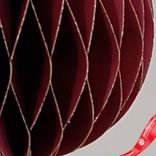 Маленькое фото 5: Украшение подвесное «Шар» (бумага), D12,5см, темно-красный