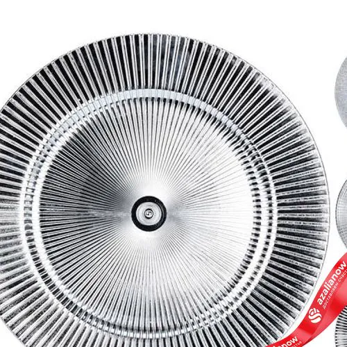 Фото 2: Поднос (пластик), D33см, в асс., серебристый