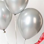 Маленькое фото 3: Композиция из 3 шаров с гелием, 30 см, серебряный