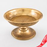 Маленькое фото 2: Блюдо на ножке (металл), D17xH9,5см, золотой